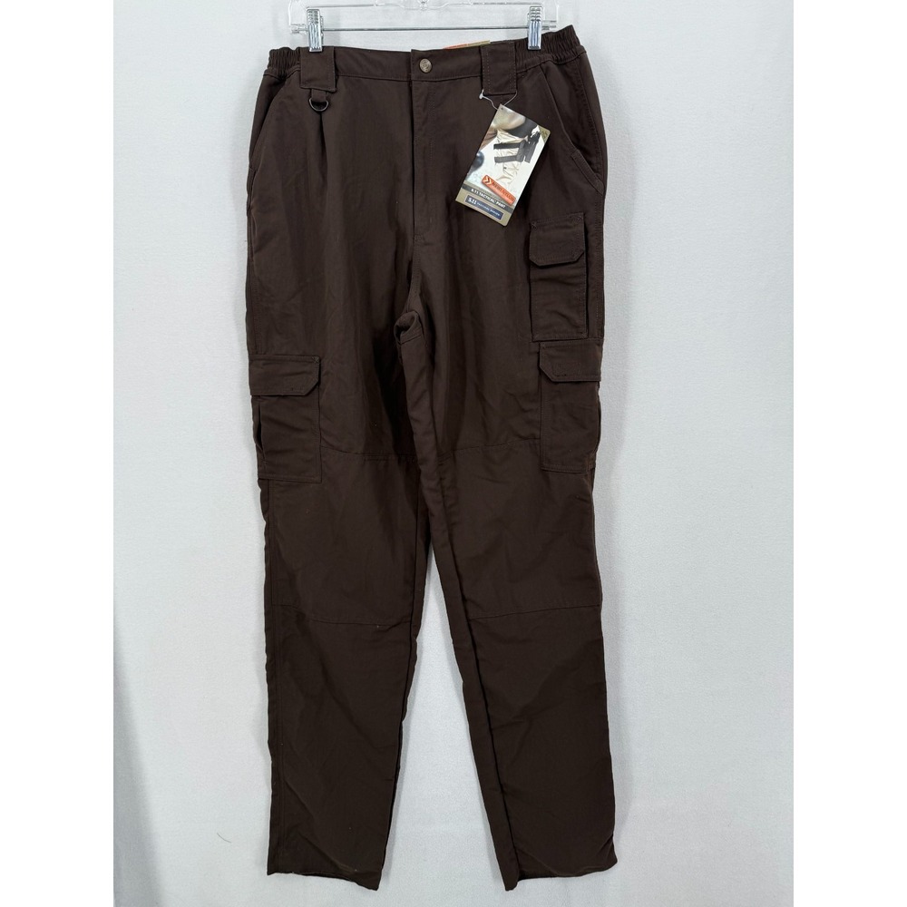 5.11 Tactical Women's Nylon Cargo Pants 18 Brown Unhemmed Lightweight 64159